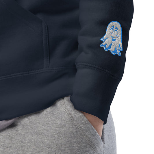 Vintage Logo Blue Anyma Sleeve Embroidered Hoodie