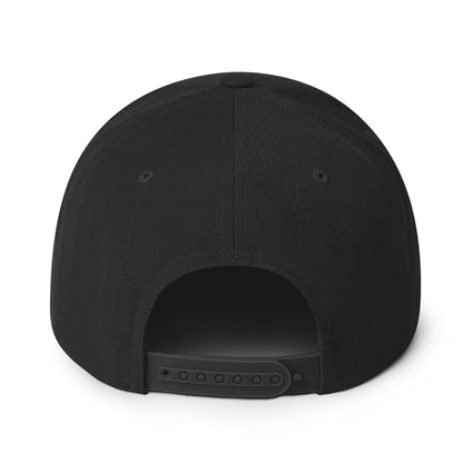 Blue Anyma Embroidered Snapback Hat In Black