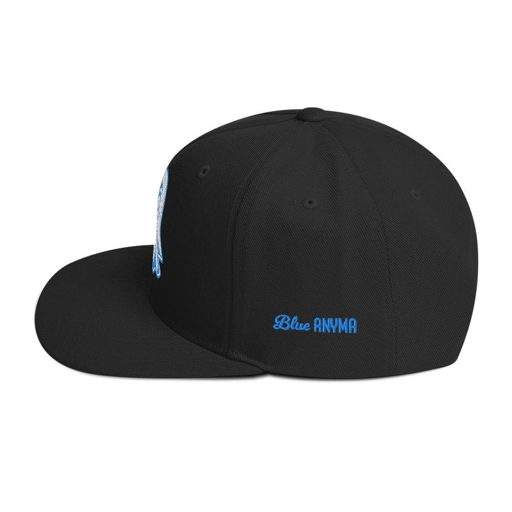 The Blue Anyma Ghost Snapback Hat In Black