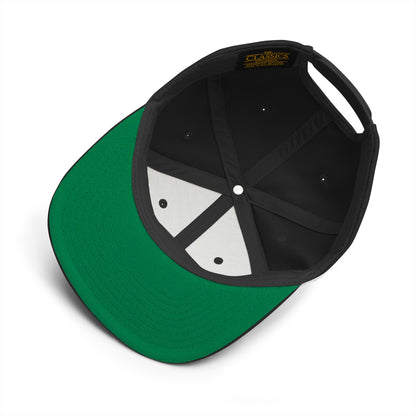 Blue Anyma Embroidered Snapback Hat In Black
