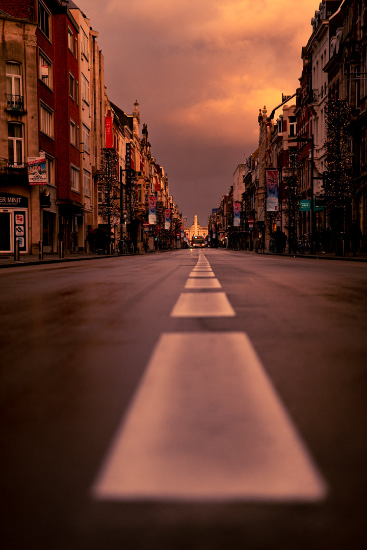 Bondgenotenlaan in Leuven, Belgium. Framed and printed on high-quality paper.