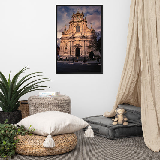 Sint-Michielschurch in Leuven, Belgium. Framed and printed on high-quality paper.